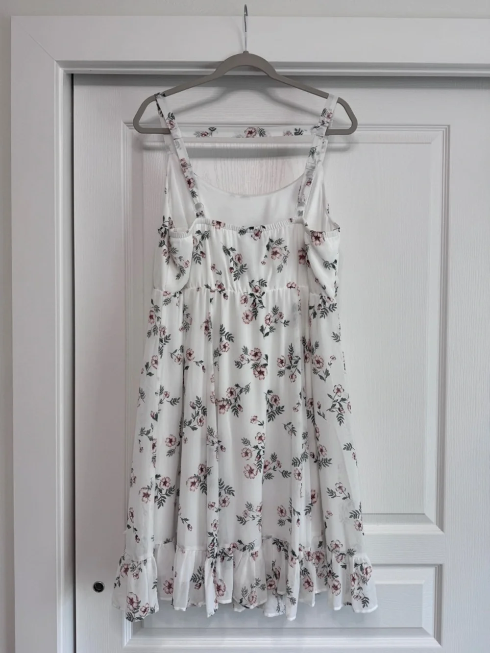 TORRID Chiffon Floral Tank Midi Dress with Pink Rose Print - Picture 2 of 2